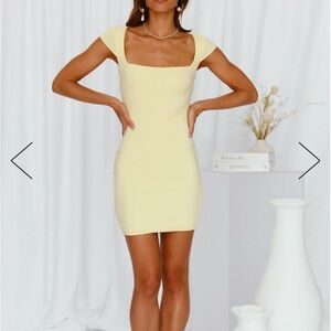 Hello Molly yellow mini dress